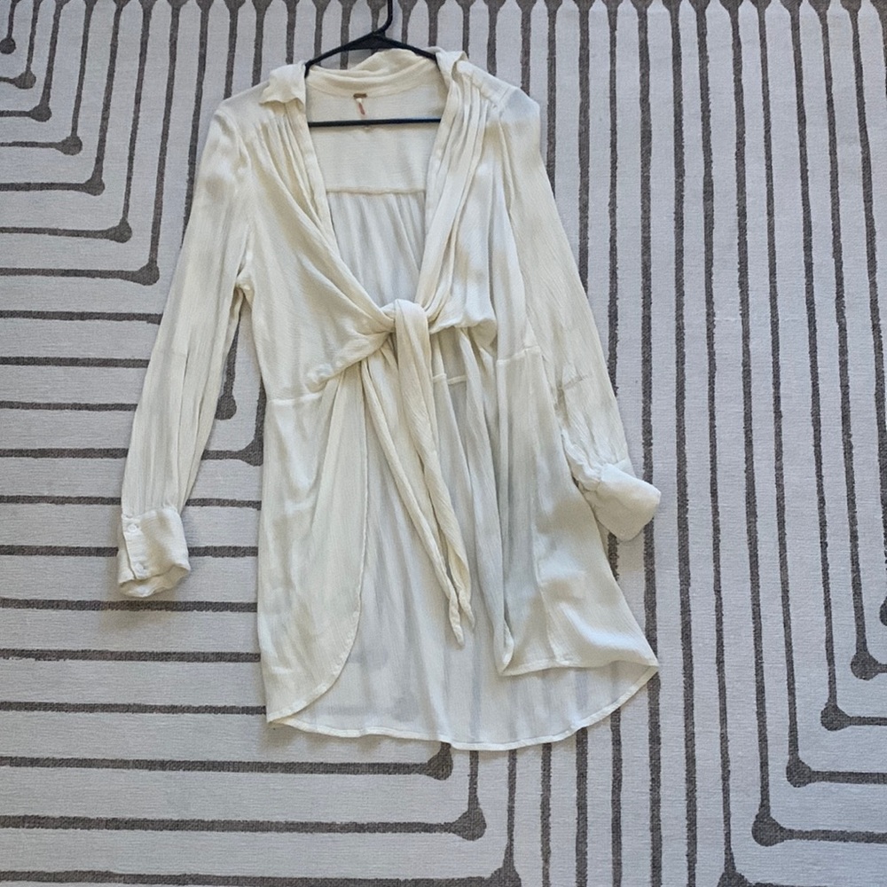 Free people tie front tunic top